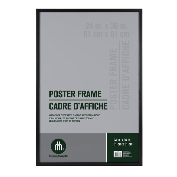 DesignOvation Gallery 24" x 36" Black Poster Frame
