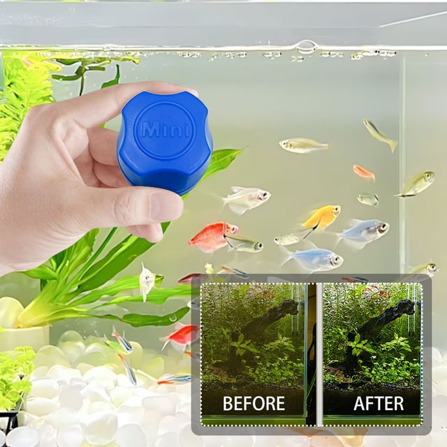 Mini Magnetic Brush Aquarium Brush Cleaning Glass Window Scraper Cleaning Sponge Tool