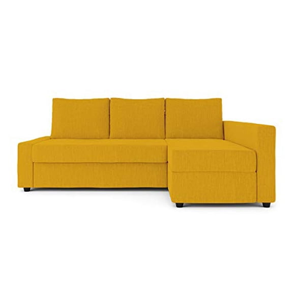 MASTERS OF COVERS Housse de Coussin pour Fauteuil IKEA avec Housse d'Angle de Méridienne, Housse de Canapé-Lit, Housse de Sectionnel de Remplacement (Jaune)