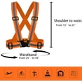 thumbnail image 2 of HANCELANT 2 Piece Adjustable Safety Security High Visibility Reflective Vest Gear Stripes Jacket, 2 of 10