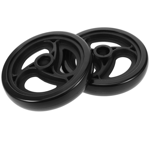KAKOWELY 2pcs Shopping Cart Wheels Plastic Black for Easy Maneuverability Replacement
