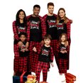 thumbnail image 1 of Wangscanis Christmas Family Pajamas with Plaid Pattern, Elastic Waist Clothing, 1 of 9