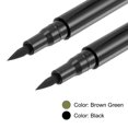thumbnail image 4 of Unique Bargains 2pcs Fabric Markers Permanent Dye Paint Textile Marker Pens Fine Tip 2 Colors Black, Brown Green, 4 of 7