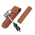 thumbnail image 3 of Wood Drill Bit Tool, Portable Hand Auger Wrench Practical Multifunctional  For Outdoor Activity Brown PU Leather Bag And Holster, 3 of 8
