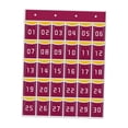 thumbnail image 2 of Wisewang Sturdy Classroom Pocket Chart Organizer Holds Cellphones Sundries And Calculators With Open Access Sturdy And Durable. Red 30 Pockets, 2 of 6