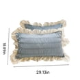 thumbnail image 2 of Ensemble de Lit Blanc, Ensemble de 2 Taies d'Oreiller Standard à Rayures à Volants pour Enfants Mignon Confort, 2 of 7