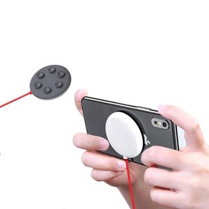 Portatif 10W Chargeur sans fil Qi pour la coupe d'aspiration sans fil pour iPhone, Samsung, Android - gris