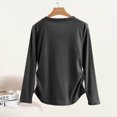 thumbnail image 4 of Kaemgyyd Women's V Neck T Shirts Soft Solid Color Long Sleeve Tops Casual Loose Base Layer Tees Fall Spring Clothes, 4 of 4