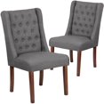 thumbnail image 1 of 2 Pk. HERCULES Preston Series Gray Fabric Tufted Parsons Chair, 1 of 7