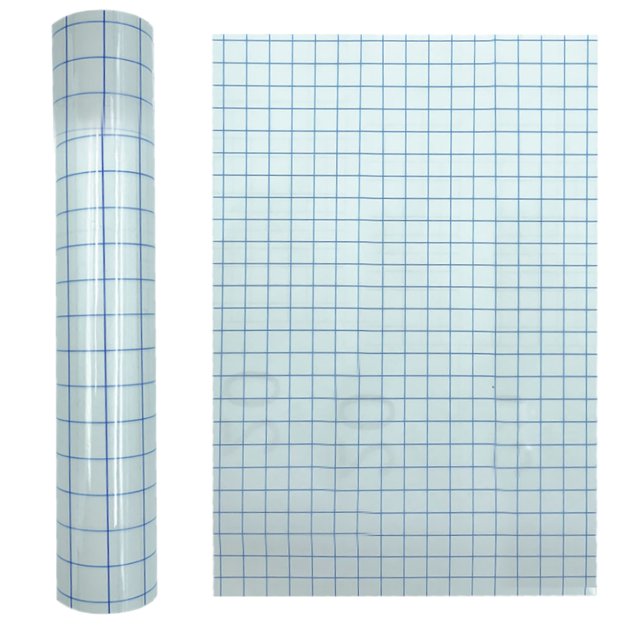 TIELUTT Self- Transparent Positioning Transfer Film Blue Lattice Craft Decals Easy to Tear Heat Transfer Sheets Clear Light Tape Removable Sheets Transfer Paper Leopard