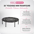 thumbnail image 2 of HolaHatha Foldable Mini Trampoline, 36" Round Portable Fitness Rebounder, Black, 2 of 11
