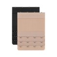 thumbnail image 1 of INSPIRE CHIC Women's Elastic Bra Hook Extensions 3 Rows 2 Pcs Black 2 and Apricot, 1 of 6