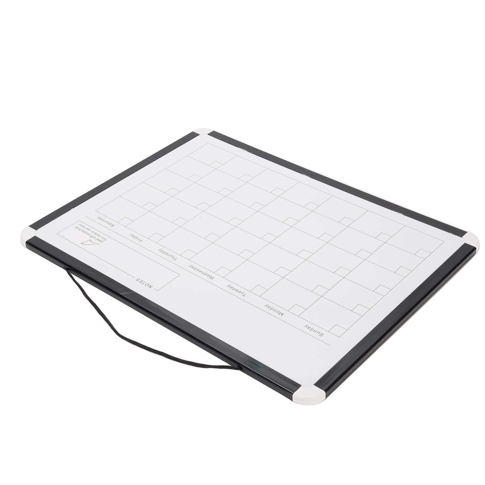 Magnetic Calendar White Board, Replacement Monthly Calendar Dry Erase Whiteboard with Black Aluminium Frame for School