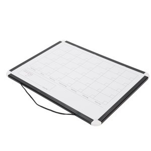Calendrier magnétique Tableau blanc, remplacement Calendrier mensuel tableau blanc à sec avec cadre en aluminium noir pour l'école