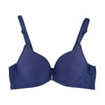 thumbnail image 1 of Pisexur Desire Underwire Bra V Neck Solid Ribbed Full-Coverage Bra with Underwire Cups Everyday Bra Women with Support, 1 of 3