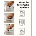 thumbnail image 3 of "PowerCube USB Extra Étendu, Parasurtenseur, Adaptateur de Prise Électrique, Rallonge de 5 Pieds, Multiprise avec 4 Prises et Double Port USB, Bleu", 3 of 7