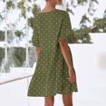 thumbnail image 5 of Liquidation d'Été 2025! Robe pour Femme Grande Taille, Liquidation de Robes d'Été pour Femmes, Robe d'Été Décontractée pour Femme Douce et Mignonne à Col en V avec Poches, Manches Courtes, Volants, 5 of 5
