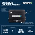 thumbnail image 4 of Autotek Street Machine 2600 Watt Monoblock Car Audio Amplifier with Bass Knob, Equalizer, 4 of 10