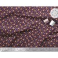 thumbnail image 2 of Soimoi Poly Georgette Fabric Leaves, & Rose Floral Printed Fabric 1 Yard 52 Inch Wide, 2 of 3