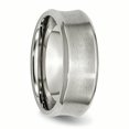thumbnail image 4 of Stainless Steel Beveled Edge Concave 8mm Brushed Band Ring 12 Size, 4 of 5
