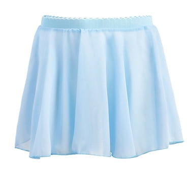 biudgviw Girls' Ballet Dance Skirt Chiffon Elastic Solid Color Workout Sports Mini Skirts Basic Pull on Dress for Children