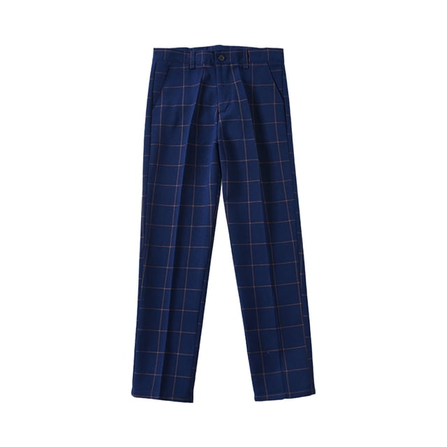 KYAIGUO Pantalon Habillé pour Garçons 4-17T, Pantalon d'Uniforme Scolaire Formel pour Tout-Petits à devant Plat