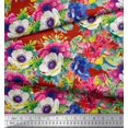 thumbnail image 2 of Soimoi Rayon Fabric Leaves,Lotus & Anemone Floral Decor Fabric Printed Yard 42 Inch Wide, 2 of 3