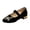 Noir, variante sur Ballerines Mary Jane à Broderie Papillon, Ballerines à Bride Unique à Talon Bas, Ballerines Mary Jane à Broderie Papillon pour Femmes à Bride Unique à Talon Bloc Or Bas Chaussures de Bureau Décontractées Habillées, Beige 8.5