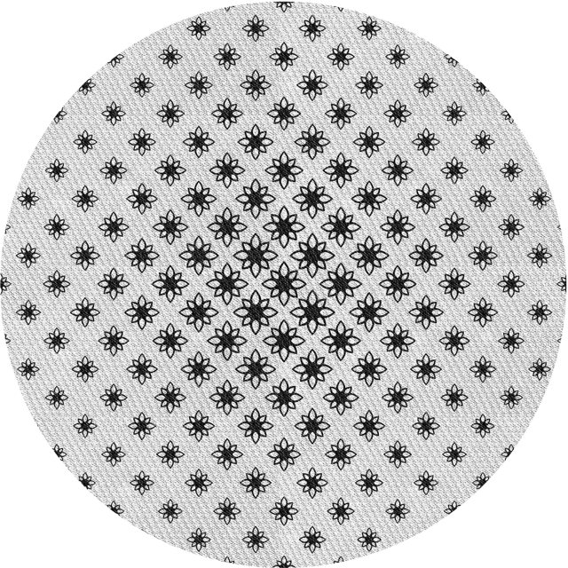 Ahgly Company Tapis d'Intérieur Rond Lavable en Machine Gris Transitionnel, 5 Pieds Rond
