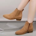 thumbnail image 5 of LSLJS Bottes d'Hiver en Flocage pour Femmes à Talon Épais, Talon Bas, Bout Rond, Chaussures à Fermeture Éclair Latérale, Bottines et Bottillons pour Femmes, Bottes pour Femmes, 5 of 5