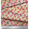 thumbnail image 3 of Soimoi Pink Silk Fabric Floral Decor Fabric Printed BTY 42 Inch Wide, 3 of 3