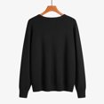 thumbnail image 4 of Cameland Womens Solid Round Neck Sweater Jacket Cardigan Round Neck Sweater, 4 of 7