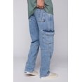 thumbnail image 4 of VISION STREET WEAR GELFAND - Loose Fit Cargo Pant with Adjustable Hems - Dark Stone Denim, 4 of 5
