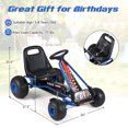 thumbnail image 3 of Gymax Kart à Pédales pour Enfants à 4 Roues avec Embrayage et Frein à Main Roues Multi-Terrain Bleu Marine Bleu, 3 of 10