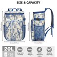 thumbnail image 4 of Botanical Garden Blossom Print Backpack Cooler - 20L High Capacity, Multiple Pockets for Organization, 4 of 6