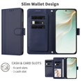 thumbnail image 3 of Book Style Wallet Cover for ASUS Zenfone 11 Ultra, Soft PU Leather, Blue, 3 of 6