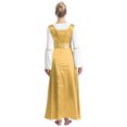 thumbnail image 2 of Sxiwei Robe Maxi Ample Longueur Cheville pour Femme, Tunique Superposée de Danse de Louange, Robe de Culte Liturgique Jaune 3TG, 2 of 7