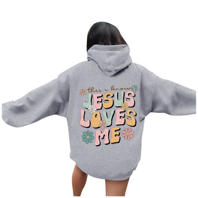 Y2K Hoodie Fall Plus Size Oversized Hoodie Stylish Lettering Pullover Sweatshirt Stretchy Casual Tops Womens Sweaters Grey M
