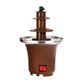 thumbnail image 2 of 3-Tier Stainless Steel Chocolate Fondue Fountain with 10oz Capacity - Mini Chocolate Melter for Parties, Weddings, Events, 2 of 6