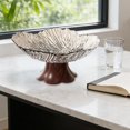 thumbnail image 1 of Elodie Pedestal Fruit Bowl Decorative Serving Tray for Kitchen Counter Home Wedding White, 1 of 8