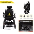 thumbnail image 4 of Fauteuil Roulant Électrique Pliable et de Voyage à Inclinaison Manuelle, Prêt pour le Voyage, Chaise Motorisée Portable Compagnon de Voyage pour Aînés et Adultes - Siège Rouge, 4 of 7