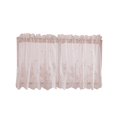 thumbnail image 2 of Embroidered Window Voile Curtain Valance Set for Small Kitchen Window, Cafe, Bath, Laundry or Bedroom Pink-Valance-130x41cm, 2 of 9