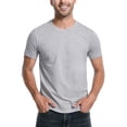 thumbnail image 2 of TIEVOSA T-Shirt pour Homme Ultra Doux Blanc Uni T-Shirt à Col Rond Décontracté Basique pour Homme, 2 of 4