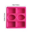 thumbnail image 2 of Bovemsi Cake Molds 6 Cavity Rectangle Oval Silicone Handmade DIY Soap Making Craft Blue, 2 of 4