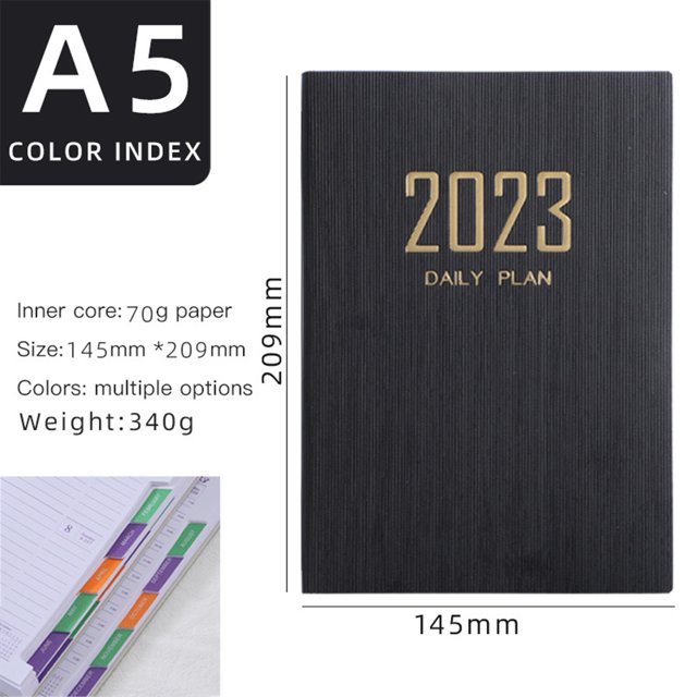 Agiferg Schedule Notepad Inside Page A5 Efficiency Manual Planning Notebooks
