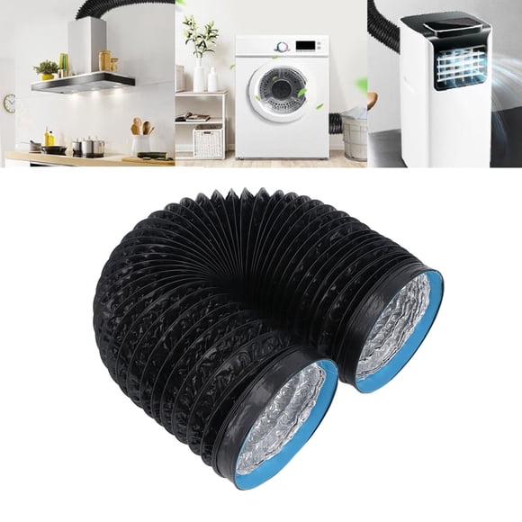 Boyau d'Évacuation de Conduit de Sécheuse, Boyau d'Évacuation de Sécheuse en Papier D\'aluminium à Réduction de Bruit, Étanche, PVC Épaissi 7 Po pour Cuisines et Serres
