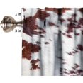 thumbnail image 5 of Cowhide Print Valance,Farm Animals Cow Brown 3D Fur Retro Pattern,Home Living Room Kitchen Decorative Window Curtains Valance,1 Panel 54" x 18", 5 of 5