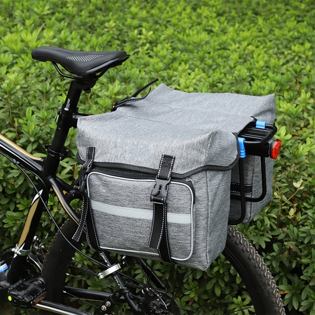 Dvkptbk Bike Storage Bicycle Rear Rack Bag With-Stable Hooks & Large Pockets, Bike Trunk Bag,Anti-Tear Bike Storage Bag for Cycling Touring/Commuting/Shopping Bicycle Accessories