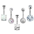 thumbnail image 1 of MesaSe 14G Belly Button Ring Banana Barbell Navel Rings Belly Button Piercing 5Pcs Silver, 1 of 7