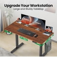 thumbnail image 3 of IMGadgets Standing Electric Adjustable Desk | 47'' x 24'' Large Workspace with 2 hooks | Ergonomic Sit-Stand Desk | Scratch-Resistant & Waterproof  | Height Adjustable Desk for Work and Home, 3 of 9